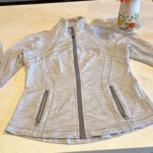 lululemon athletica Light Gray Zip-Up Jacket